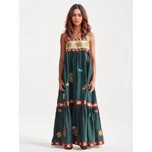 Boutique Women’s Small Boho Floral Printed Maxi Dress